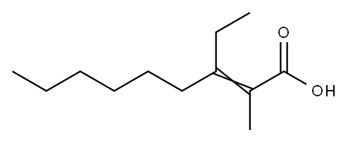 3-乙基-2-甲基-2-壬烯酸 结构式