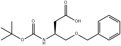 (S)-4-苄氧基-3-(叔丁氧羰基氨基)丁酸 结构式