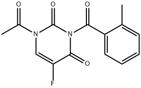 1-acetyl-3,2-toluyl-5-fluorouracil 化学構造式