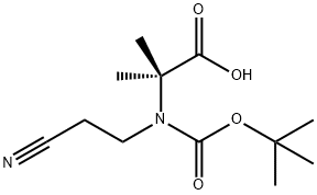 2-((叔丁氧羰基)(2-氰乙基)氨基)-2-甲基丙酸, 718632-38-3, 结构式