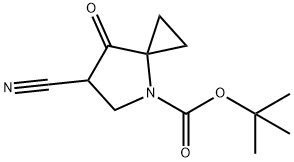 TERT-BUTYL 6-CYANO-7-OXO-4-AZASPIRO[2.4]HEPTANE-4-CARBOXYLATE Struktur