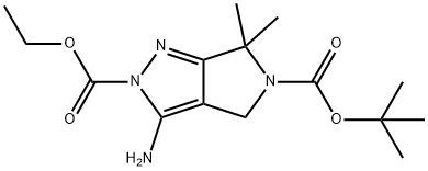 Pyrrolo[3,4-c]pyrazole-2,5(4H,6H)-dicarboxylic acid ,3-amino-6,6-dimethyl-,5-(1,1-dimethylethyl)2-ethyl ester Structure