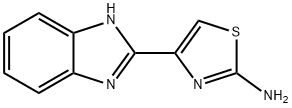 4-(1H-ベンズイミダゾール-2-イル)-1,3-チアゾール-2-アミン 化学構造式