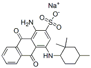 sodium 1-amino-9,10-dihydro-9,10-dioxo-4-[(2,2,4-trimethylcyclohexyl)amino]anthracene-2-sulphonate Struktur