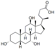 (3a,5b,7a,12b)-3,7,12-trihydroxy-Cholan-24-oic acid 化学構造式