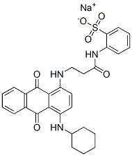 sodium [[3-[[4-(cyclohexylamino)-9,10-dihydro-9,10-dioxo-1-anthryl]amino]-1-oxopropyl]amino]benzenesulphonate Structure