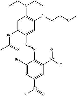 N-[2-[(2-Bromo-4,6-dinitrophenyl)azo]-5-(diethylamino)-4-(2-methoxyethoxy)phenyl]acetamide Structure