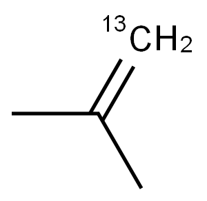 2-甲基-1-丙烯-1-<SUP>13</SUP>C, 71910-43-5, 结构式