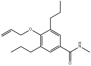 4-(アリルオキシ)-3,5-ジプロピル-N-メチルベンズアミド 化学構造式