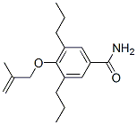 3,5-ジプロピル-4-(2-メチルアリルオキシ)ベンズアミド 化学構造式