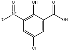 Benzoic acid,5-chloro-2-hydroxy-3-nitro- Struktur