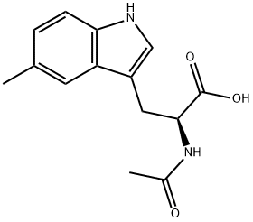 DL-N-乙酰基-2-氨基-3-(5-甲基吲哚基)丙酸, 71953-90-7, 结构式