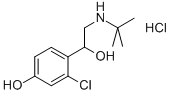 Benzenemethanol, 2-chloro-a-[[(1,1-dimethylethyl)amino]methyl]-4-hydroxy-, hydrochloride (1:1) Structure