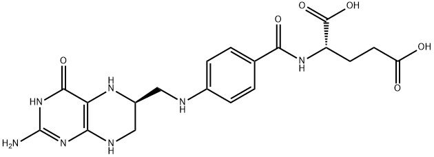 (6S)-テトラヒドロ葉酸 化学構造式