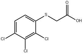 2-[(2,3,4-トリクロロフェニル)チオ]酢酸 化学構造式