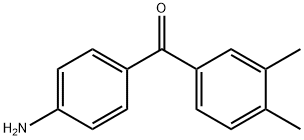 (4-アミノフェニル)(3,4-ジメチルフェニル)メタノン 化学構造式