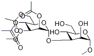 Methyl 3-O-(2’,3’,4’,6’-O-Tetraacetyl-α-D-mannopyranosyl)-α-D-mannopyranoside 化学構造式