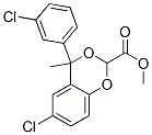 6-Chloro-4-(m-chlorophenyl)-4-methyl-4H-1,3-benzodioxin-2-carboxylic acid methyl ester 结构式
