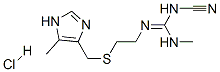 N-cyano-N'-methyl-N''-[2-[[(5-methyl-1H-imidazol-4-yl)methyl]thio]ethyl]guanidine hydrochloride Structure