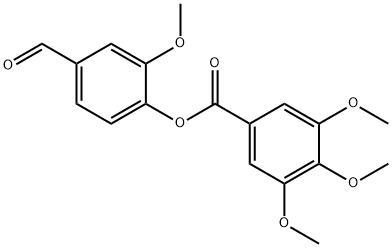 3,4,5-トリメトキシ安息香酸4-ホルミル-2-メトキシフェニル 化学構造式