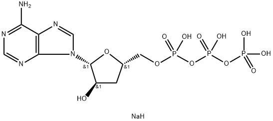 3′-脱氧腺苷-5′-三磷酸 结构式