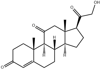 21-ヒドロキシプレグナ-4-エン-3,11,20-トリオン 化学構造式