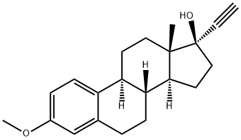 17a-Ethynyl-1,3,5(10)-estratriene-3,17b-diol 3-methyl ether Struktur