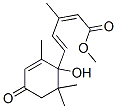 (2Z,4E)-5-[(R)-1-ヒドロキシ-2,6,6-トリメチル-4-オキソ-2-シクロヘキセン-1-イル]-3-メチル-2,4-ペンタジエン酸メチル 化学構造式