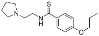 p-Propoxy-N-[2-(1-pyrrolidinyl)ethyl]benzothioamide Struktur