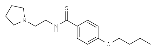 4-Butoxy-N-[2-(1-pyrrolidinyl)ethyl]benzothioamide Structure
