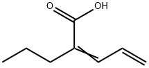 2-プロピル-2,4-ペンタジエン酸 化学構造式