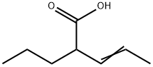 2-プロピル-3-ペンテン酸 化学構造式