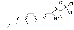 2-Trichloromethyl-5-(p-butoxystyryl)-1,3,4-oxadiazole Struktur