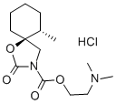 Dimethylaminoethyl 6-methyl-2-oxo-1-oxa-3-azaspiro(4.5)decane-3-carbox ylate hydrochloride 化学構造式