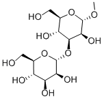 Methyl 3-O-(α-D-Mannopyranosyl)-α-D-Mannopyranoside Struktur