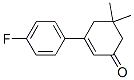 5,5-Dimethyl-3-(4-fluorophenyl)cyclohex-2-enone 化学構造式