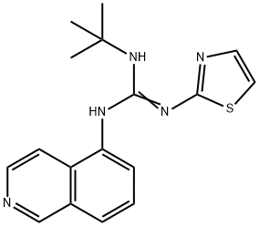 3-isoquinolin-5-yl-2-tert-butyl-1-(1,3-thiazol-2-yl)guanidine Struktur