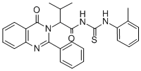 Urea, 1-(3-methyl-2-(4-oxo-2-phenyl-3,4-dihydro-3-quinazolinyl)butyryl )-3-(o-tolyl)-2-thio- Struktur