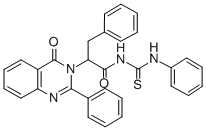 1-(alpha-(4-Oxo-2-phenyl-3,4-dihydro-3-quinazolinyl)hydrocinnamoyl)-3- phenyl-2-thiourea Structure