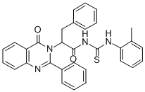 1-(alpha-(4-Oxo-2-phenyl-3,4-dihydro-3-quinazolinyl)hydrocinnamoyl)-3- (o-tolyl)-2-thiourea Structure
