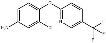 3-CHLORO-4-([5-(TRIFLUOROMETHYL)-2-PYRIDINYL]OXY)ANILINE Struktur