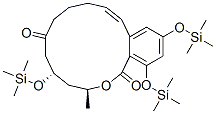 (3S,5S,11E)-3,4,5,6,9,10-Hexahydro-3-methyl-5,14,16-tris(trimethylsilyloxy)-1H-2-benzoxacyclotetradecin-1,7(8H)-dione Structure