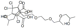 1,4,5,6,7,7-Hexachlorobicyclo[2.2.1]hept-5-ene-2,3-dicarboxylic acid 2-[2-[2-[2-(2-hydroxypropoxy)propoxy]ethoxy]ethyl]3-(2-hydroxypropyl) ester Struktur