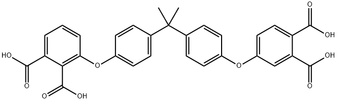 3-[4-[1-[4-(3,4-Dicarboxyphenoxy)phenyl]-1-methylethyl]phenoxy]-1,2-benzenedicarboxylic acid Structure