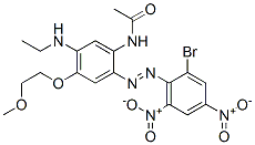 N-[2-[(2-Bromo-4,6-dinitrophenyl)azo]-5-(ethylamino)-4-(2-methoxyethoxy)phenyl]acetamide Structure