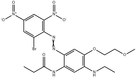 N-[2-[(2-Bromo-4,6-dinitrophenyl)azo]-5-(ethylamino)-4-(2-methoxyethoxy)phenyl]propanamide Structure