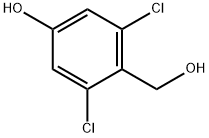 3,5-ジクロロ-4-(ヒドロキシメチル)フェノール 化学構造式