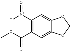 6-硝基苯并[D][1,3]二氧杂环戊-5-羧酸甲酯 结构式