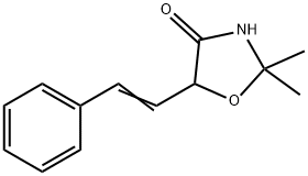 2,2-ジメチル-5-スチリルオキサゾリジン-4-オン 化学構造式