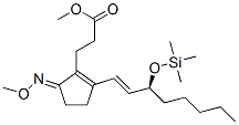 5-(Methoxyimino)-2-[(1E,3S)-3-[(trimethylsilyl)oxy]-1-octenyl]-1-cyclopentene-1-propanoic acid methyl ester Struktur